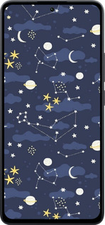Силиконовый чехол Астрономический узор. Милый дизайн мультяшной вселенной для Xiaomi Poco M7 Pro 5G - 6446u-3942 изображение 
