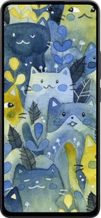 Силиконовый чехол С изображением кошачьего леса для Xiaomi Poco M7 Pro 5G - 6447u-3942 изображение 