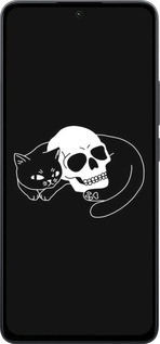 Силіконовий чехол Із зображенням кота та черепа для Xiaomi Poco M7 Pro 5G - 6491u-3942 изображение 