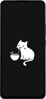 Силиконовый чехол С милым котом на черном фоне для Xiaomi Poco M7 Pro 5G - 6528u-3942 изображение 