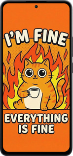 Силиконовый чехол Funny Cat для Xiaomi Poco M7 Pro 5G - 6786u-3942 изображение 