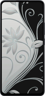Силиконовый чехол Цветы на чёрно-белом фоне для Xiaomi Poco M7 Pro 5G - 840u-3942 изображение 