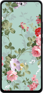 Силиконовый чехол Цветочные обои 2 для Xiaomi Poco M7 Pro 5G - 862u-3942 изображение 