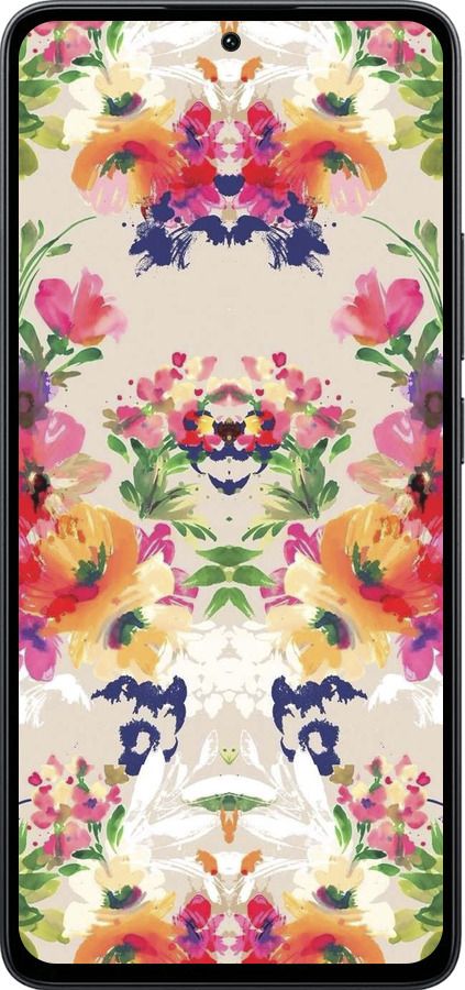 Силиконовый чехол Цветочный узор для Xiaomi Poco M7 Pro 5G - 1083u-3942 изображение 