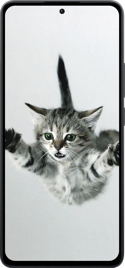 Силиконовый чехол Летящий котёнок для Xiaomi Poco M7 Pro 5G - 2322u-3942 изображение 