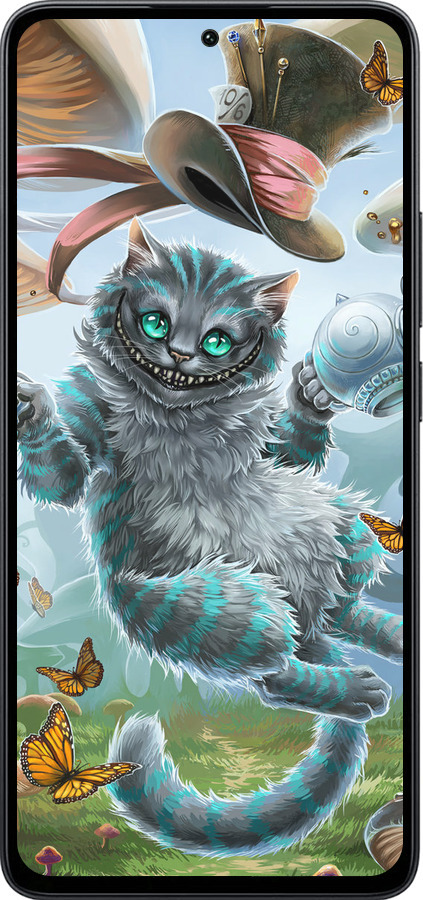 Силіконовий чехол Чеширський Кіт 2 для Xiaomi Poco M7 Pro 5G - 3993u-3942 изображение 