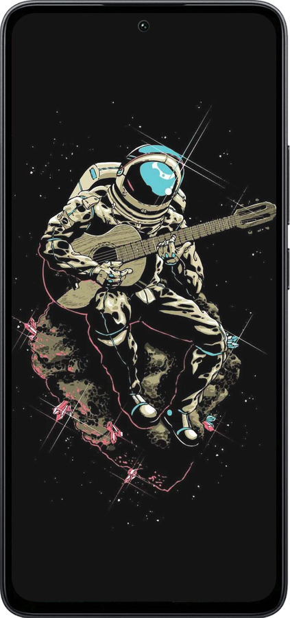 Силиконовый чехол Космонавт с гиратой для Xiaomi Poco M7 Pro 5G - 4138u-3942 изображение 