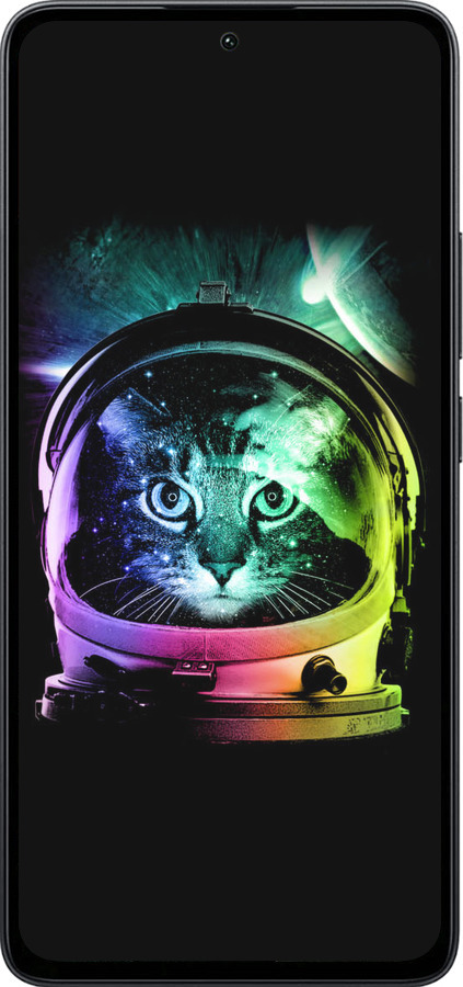 Силиконовый чехол Кот-астронавт для Xiaomi Poco M7 Pro 5G - 4154u-3942 изображение 