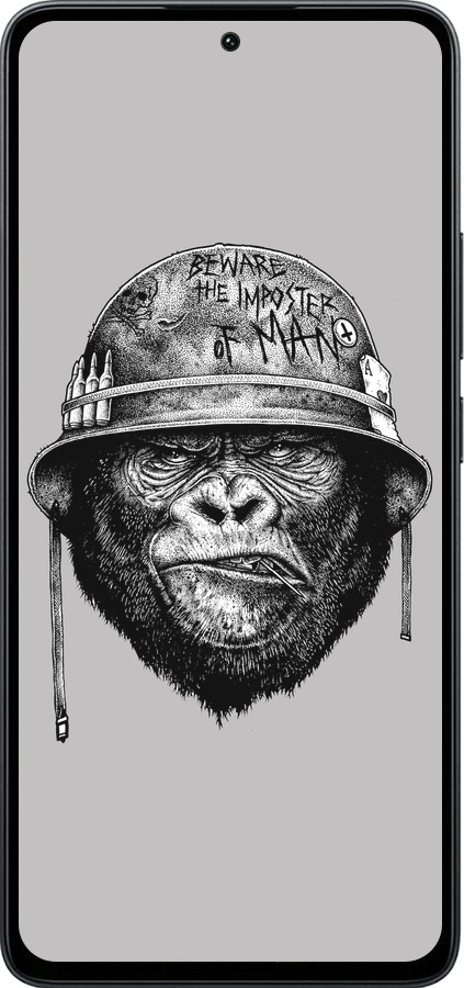 Силиконовый чехол military monkey для Xiaomi Poco M7 Pro 5G - 4177u-3942 изображение 