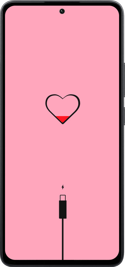 Силиконовый чехол Подзарядка сердца1 для Xiaomi Poco M7 Pro 5G - 4275u-3942 изображение 