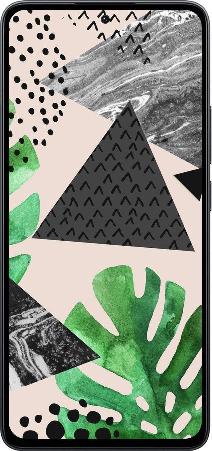 Силиконовый чехол Монстера для Xiaomi Poco M7 Pro 5G - 4304u-3942 изображение 