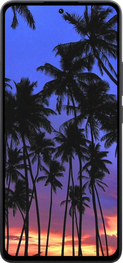 Силиконовый чехол Пальмы для Xiaomi Poco M7 Pro 5G - 4324u-3942 изображение 