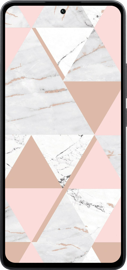 Силиконовый чехол Мраморная симметрия для Xiaomi Poco M7 Pro 5G - 4344u-3942 изображение 