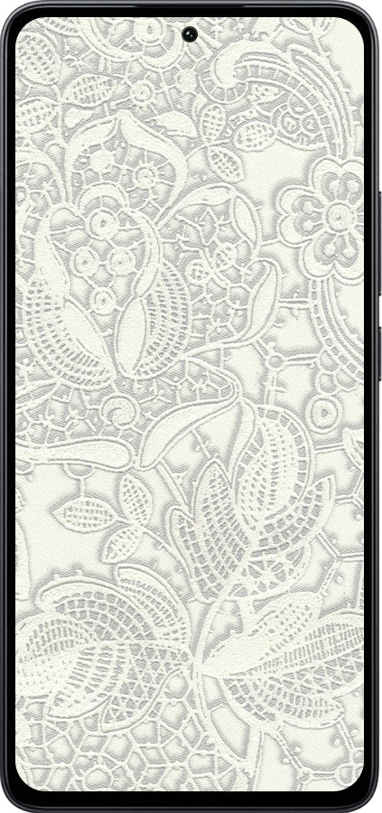 Силіконовий чехол Біле мереживо для Xiaomi Poco M7 Pro 5G - 4383u-3942 изображение 