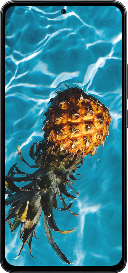 Силиконовый чехол Ананас на воде для Xiaomi Poco M7 Pro 5G - 4384u-3942 изображение 