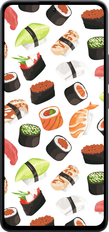 Силиконовый чехол Суши для Xiaomi Poco M7 Pro 5G - 4404u-3942 изображение 