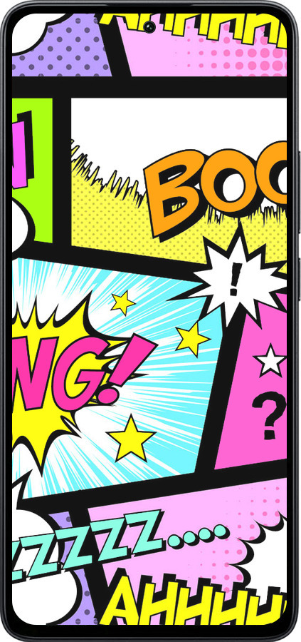 Силіконовий чехол Комікс 1 для Xiaomi Poco M7 Pro 5G - 4407u-3942 изображение 