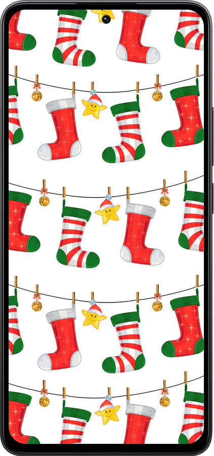 Силіконовий чехол Новорічний 9 для Xiaomi Poco M7 Pro 5G - 4622u-3942 изображение 