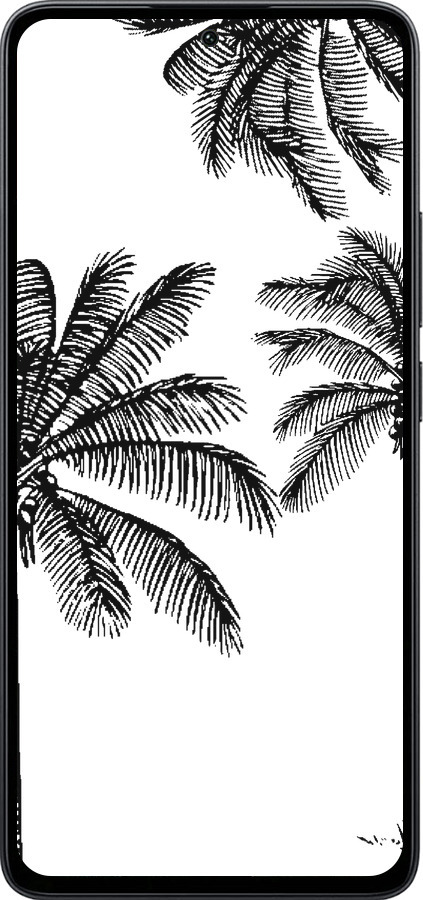 Силиконовый чехол Пальмы1 для Xiaomi Poco M7 Pro 5G - 4634u-3942 изображение 