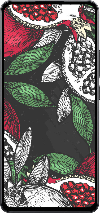 Силиконовый чехол Гранат для Xiaomi Poco M7 Pro 5G - 4692u-3942 изображение 