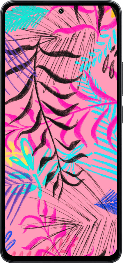 Силіконовий чехол Рослинний візерунок 2 для Xiaomi Poco M7 Pro 5G - 4740u-3942 изображение 