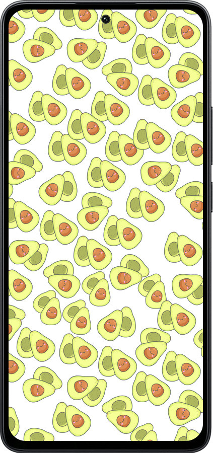 Силиконовый чехол Весёлые авокадо для Xiaomi Poco M7 Pro 5G - 4799u-3942 изображение 