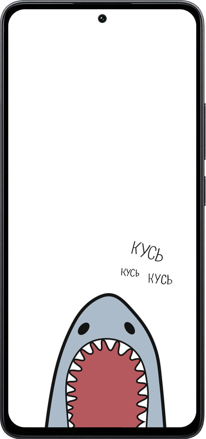 Силиконовый чехол Акула для Xiaomi Poco M7 Pro 5G - 4870u-3942 изображение 