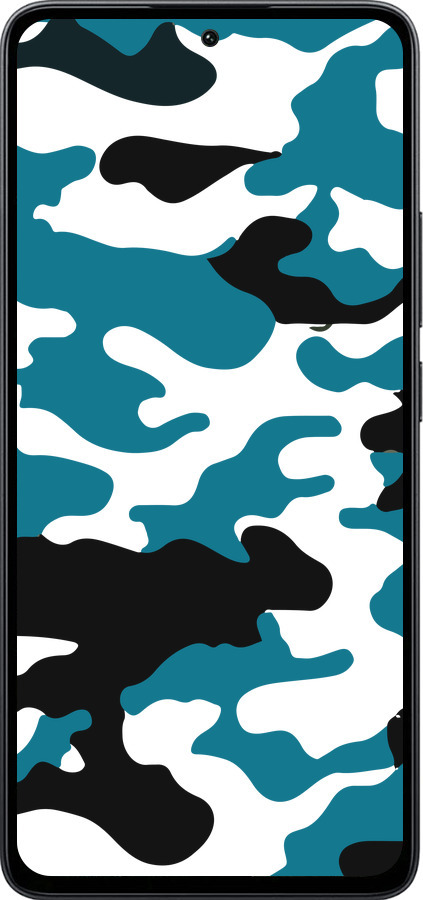 Силиконовый чехол Камуфляж прозрачный фон для Xiaomi Poco M7 Pro 5G - 4877u-3942 изображение 