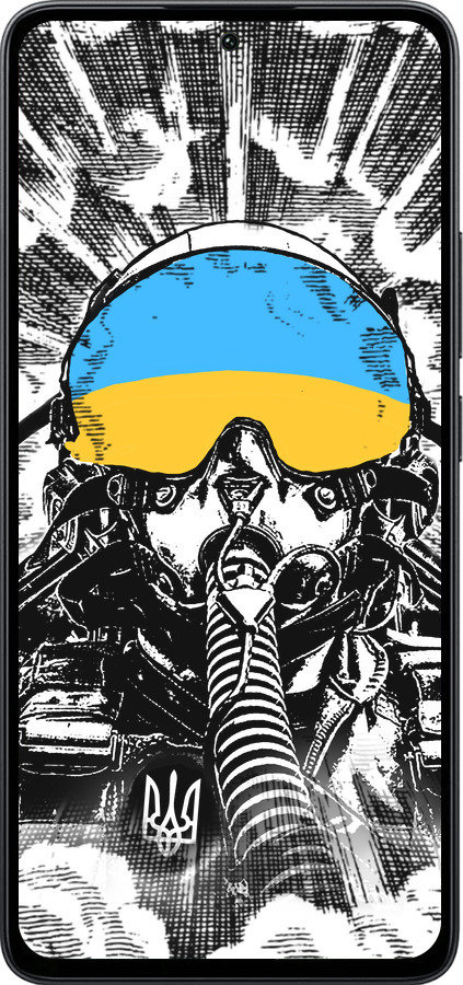 Силиконовый чехол Призрак Киева v3 для Xiaomi Poco M7 Pro 5G - 5307u-3942 изображение 