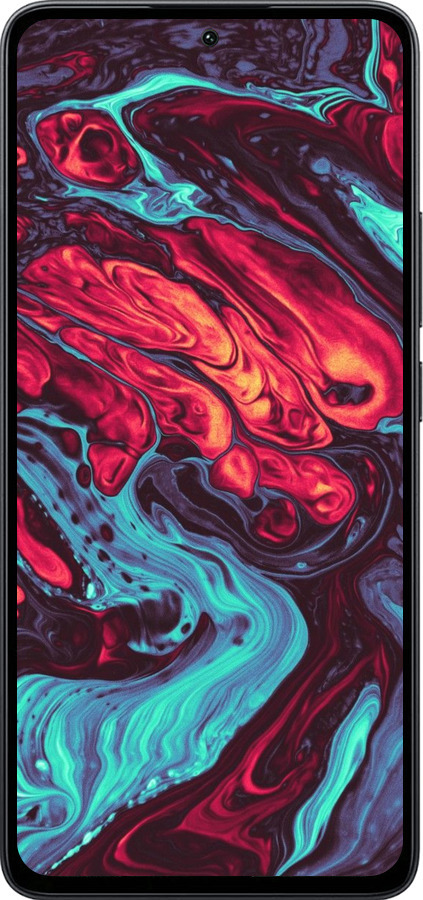 Силиконовый чехол Синяя красная абстакция для Xiaomi Poco M7 Pro 5G - 5339u-3942 изображение 