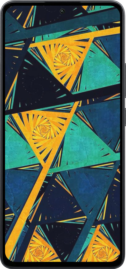 Силіконовий чехол Арт, абстракція, жовтий, синій для Xiaomi Poco M7 Pro 5G - 5382u-3942 изображение 