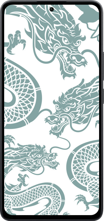 Силиконовый чехол Дракон для Xiaomi Poco M7 Pro 5G - 5476u-3942 изображение 