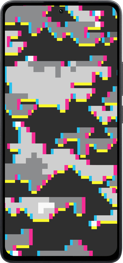 Силиконовый чехол Пиксельный камуфляж для Xiaomi Poco M7 Pro 5G - 5481u-3942 изображение 