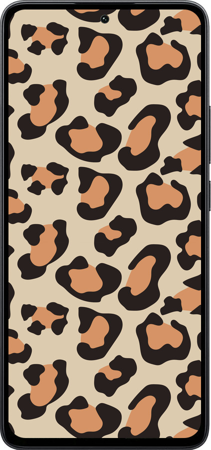 Силиконовый чехол Пятна леопарда v2 для Xiaomi Poco M7 Pro 5G - 5496u-3942 изображение 