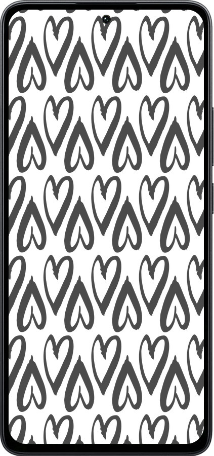 Силиконовый чехол Сердца v2 для Xiaomi Poco M7 Pro 5G - 5497u-3942 изображение 