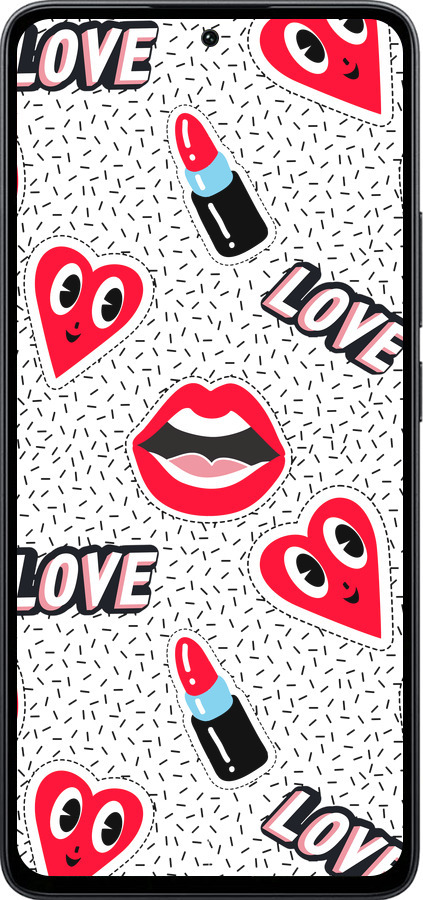 Силіконовий чехол Стікери v3 для Xiaomi Poco M7 Pro 5G - 5502u-3942 изображение 