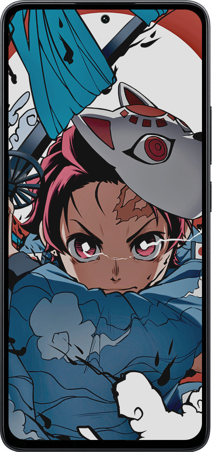 Силіконовий чехол Танджиро Камадо для Xiaomi Poco M7 Pro 5G - 5574u-3942 изображение 