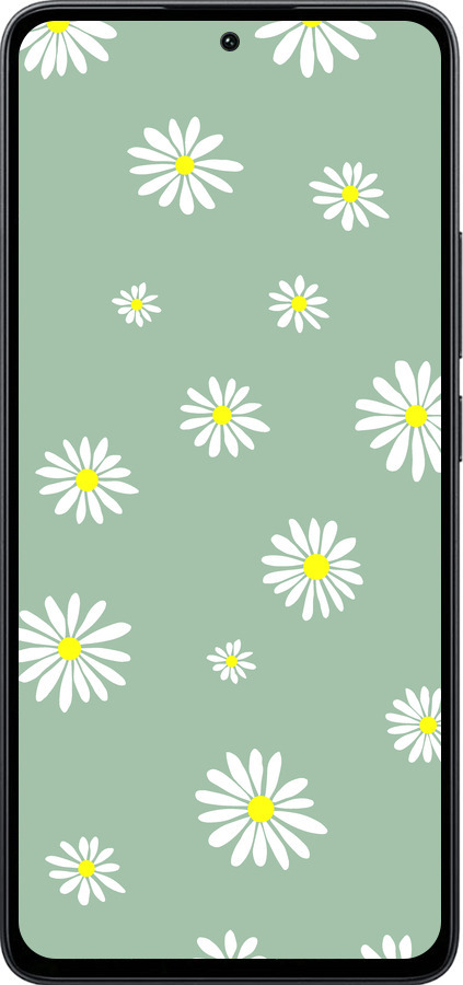 Силиконовый чехол Ромашки v4 для Xiaomi Poco M7 Pro 5G - 5603u-3942 изображение 