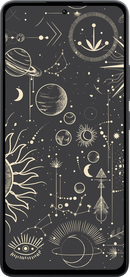 Силиконовый чехол Фаза луны для Xiaomi Poco M7 Pro 5G - 5605u-3942 изображение 