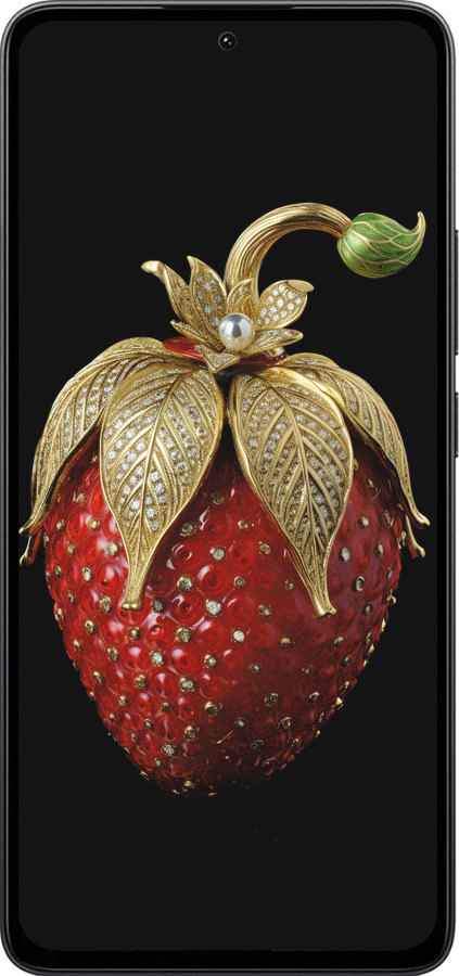 Силіконовий чехол Полуниця v3 для Xiaomi Poco M7 Pro 5G - 5638u-3942 изображение 