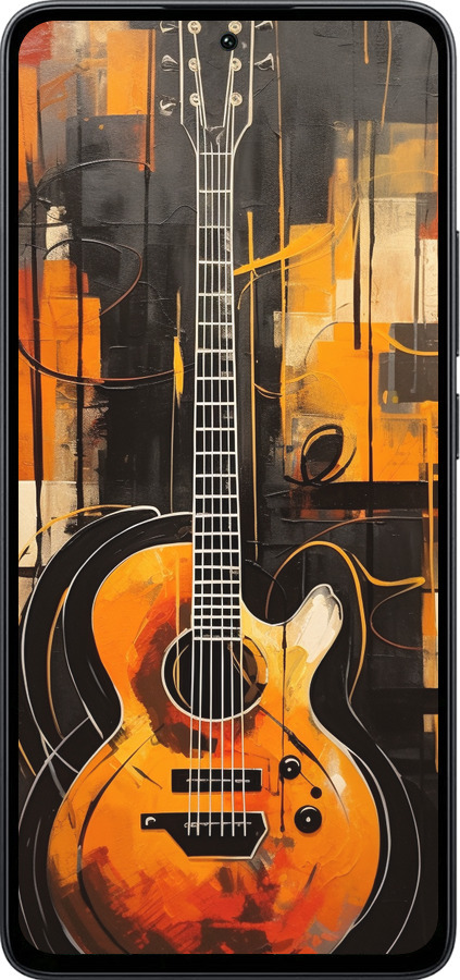 Силиконовый чехол Чехол для телефона Оранжевая Гитара для Xiaomi Poco M7 Pro 5G - 5934u-3942 изображение 