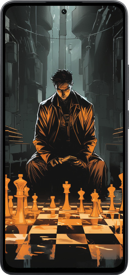 Силиконовый чехол Шахматы для Xiaomi Poco M7 Pro 5G - 5951u-3942 изображение 