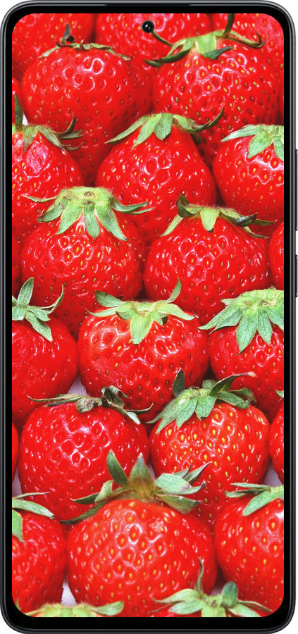 Силіконовий чехол Полуниця для Xiaomi Poco M7 Pro 5G - 6020u-3942 изображение 