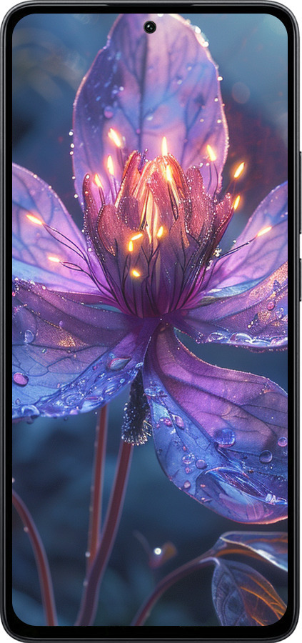 Силіконовий чехол Магічна квітка для Xiaomi Poco M7 Pro 5G - 6038u-3942 изображение 