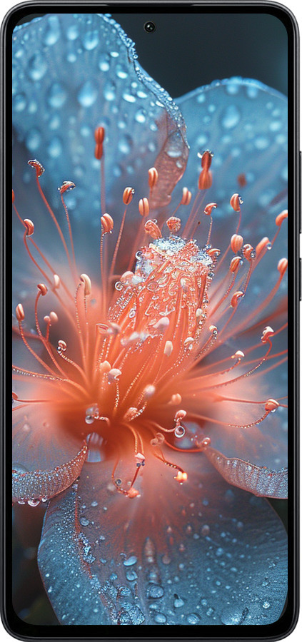 Силиконовый чехол Роса на цветке для Xiaomi Poco M7 Pro 5G - 6039u-3942 изображение 