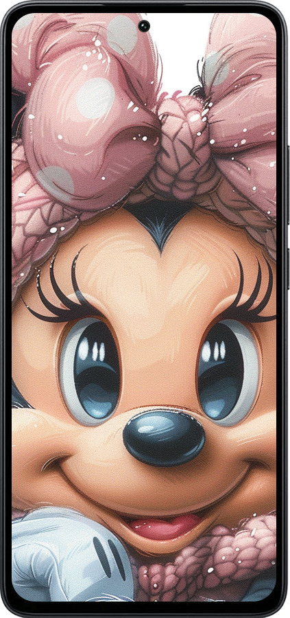 Силиконовый чехол Минни Маус с бантиком для Xiaomi Poco M7 Pro 5G - 6055u-3942 изображение 