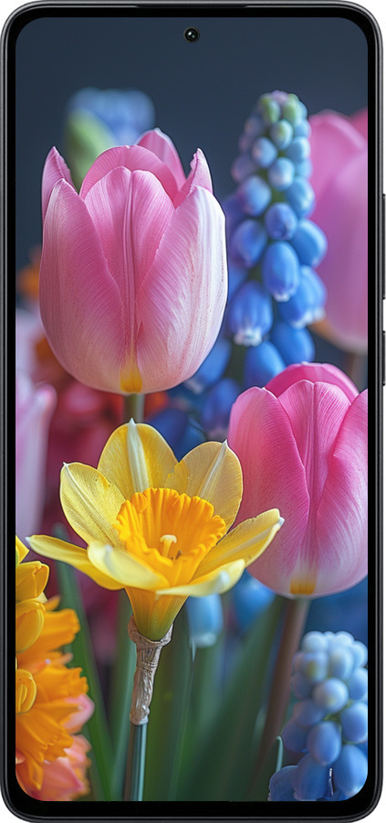 Силиконовый чехол Весенние цветы для Xiaomi Poco M7 Pro 5G - 6058u-3942 изображение 