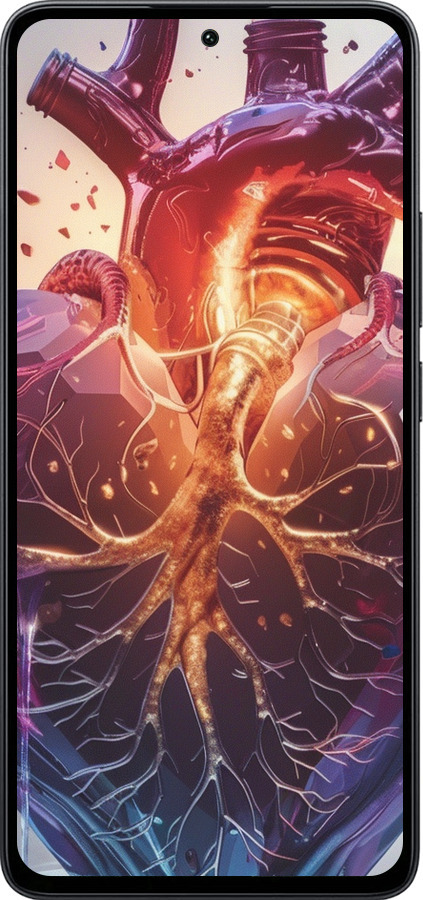 Силиконовый чехол Crystal Heart для Xiaomi Poco M7 Pro 5G - 6070u-3942 изображение 