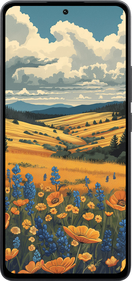 Силіконовий чехол Українське поле для Xiaomi Poco M7 Pro 5G - 6082u-3942 изображение 