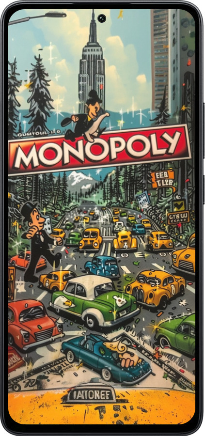 Силиконовый чехол Городской драйв Monopoly для Xiaomi Poco M7 Pro 5G - 6088u-3942 изображение 